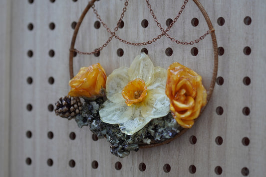 Daffodil & Yellow Rose Altar Hang